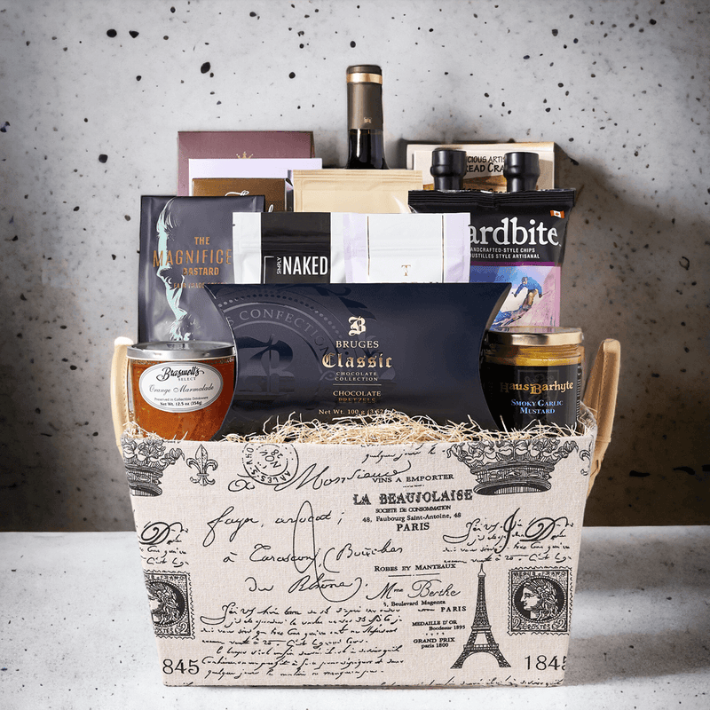 Anniversary wine and gourmet gift