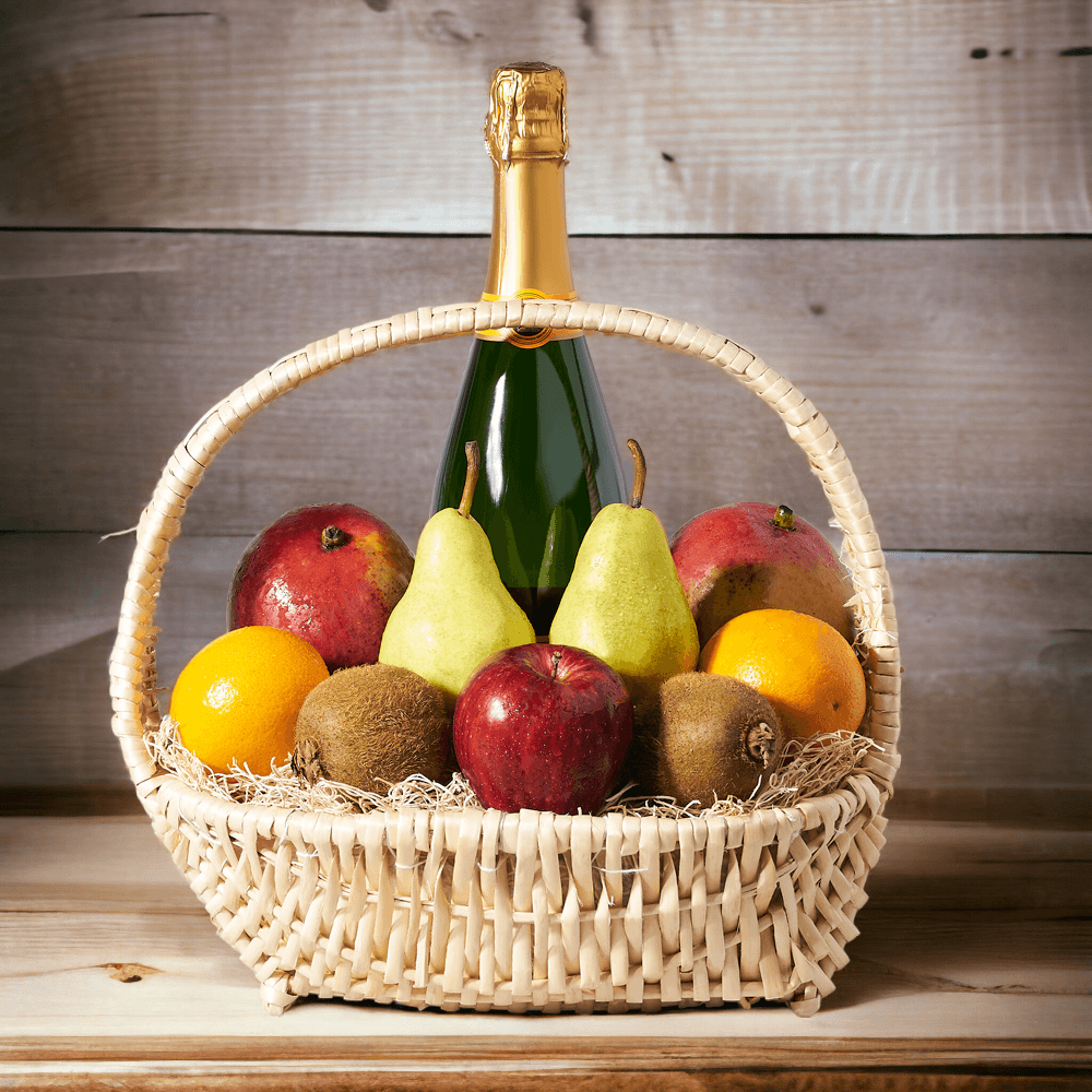 Champagne & Fresh Fruit Basket