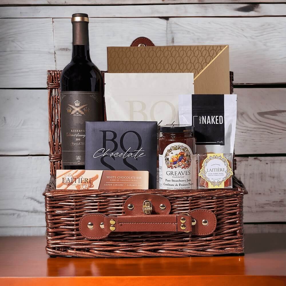 Coffee, Wine, &amp; Chocolate Gift Basket