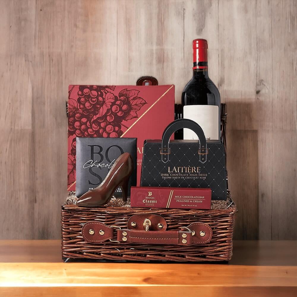 "Decadent Abundance" Wine & Chocolate Gift Set