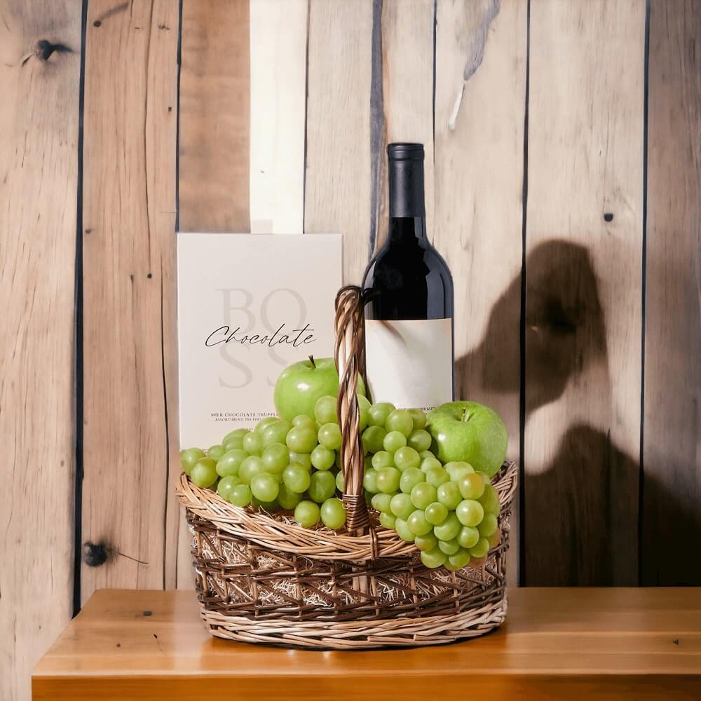 Divine Grapes &amp; Wine Gift Basket