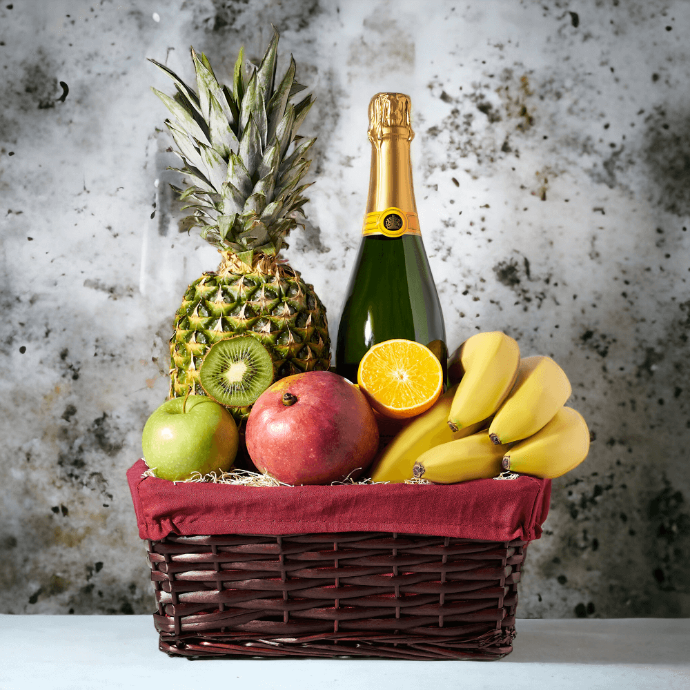 Fresh Fruit &amp; Bubbly Gift Basket