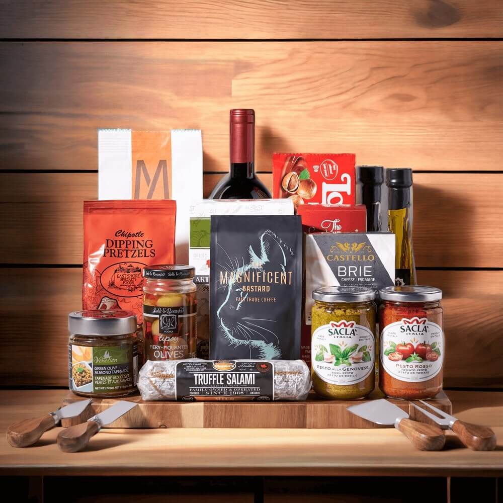 Italian Flavour &amp; Wine Gift Basket