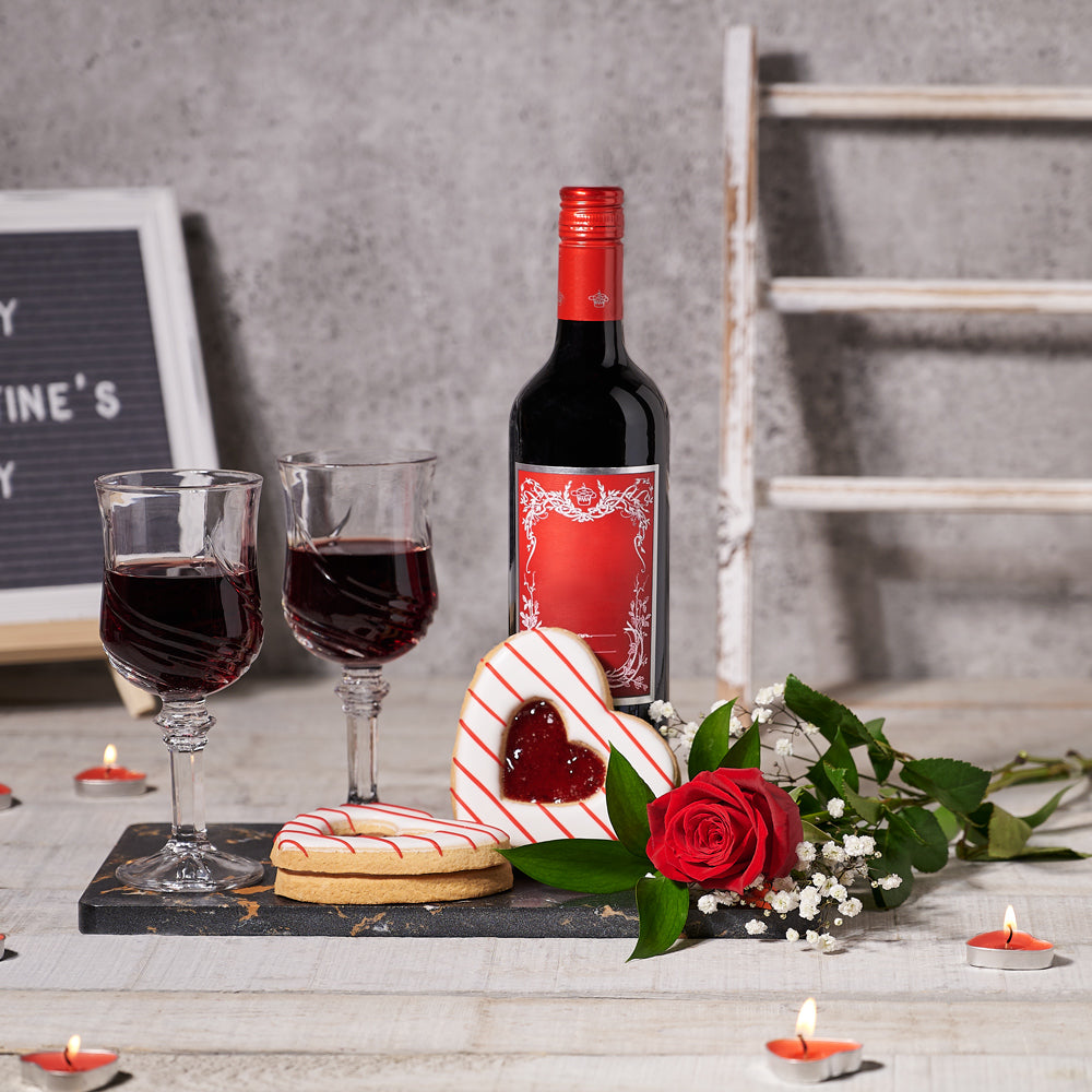 "Kissed by a Rose" Wine Gift Set