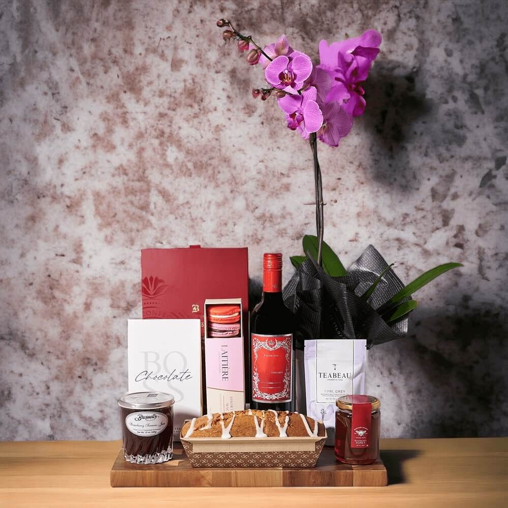 Lemon Poppy Loaf &amp; Wine Gift Set