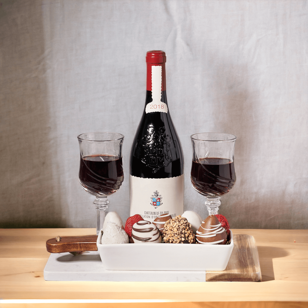 Wine, Cheese, &amp; Chocolate Dipped Strawberries