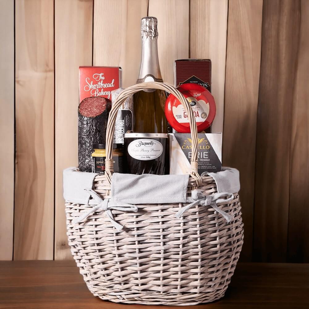 Plentiful Bubbly &amp; Cheese Gourmet Gift Basket