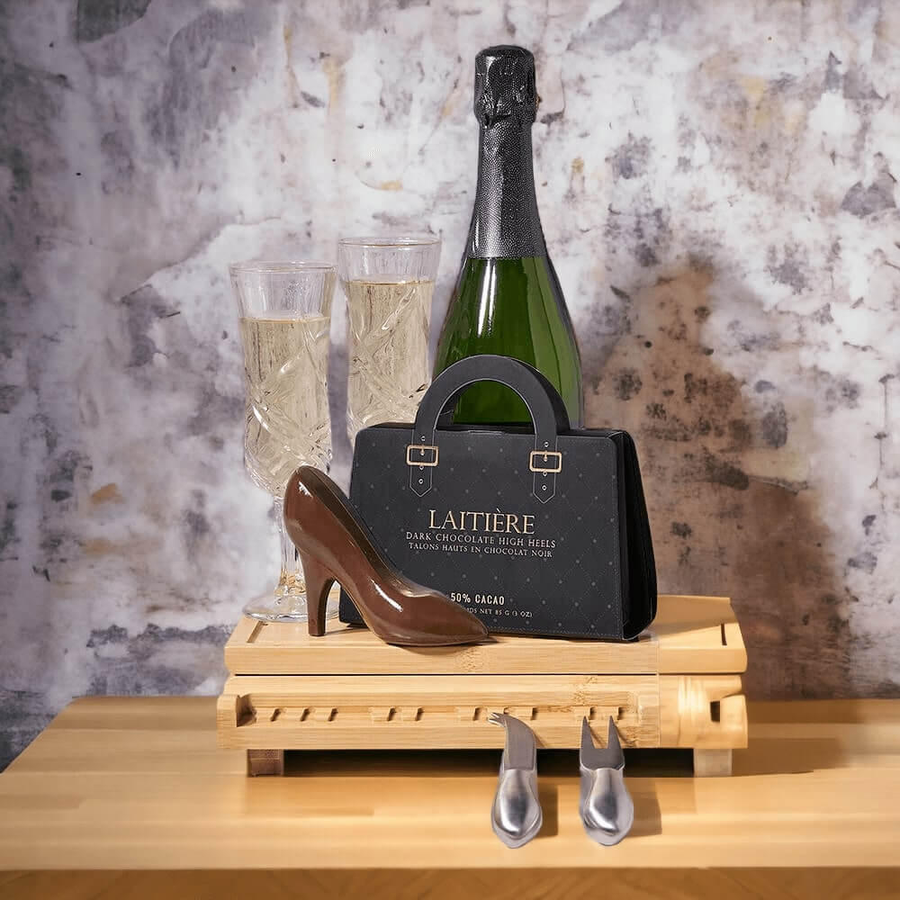 Sparkling Wine &amp; Chocolate Heel Gift Set