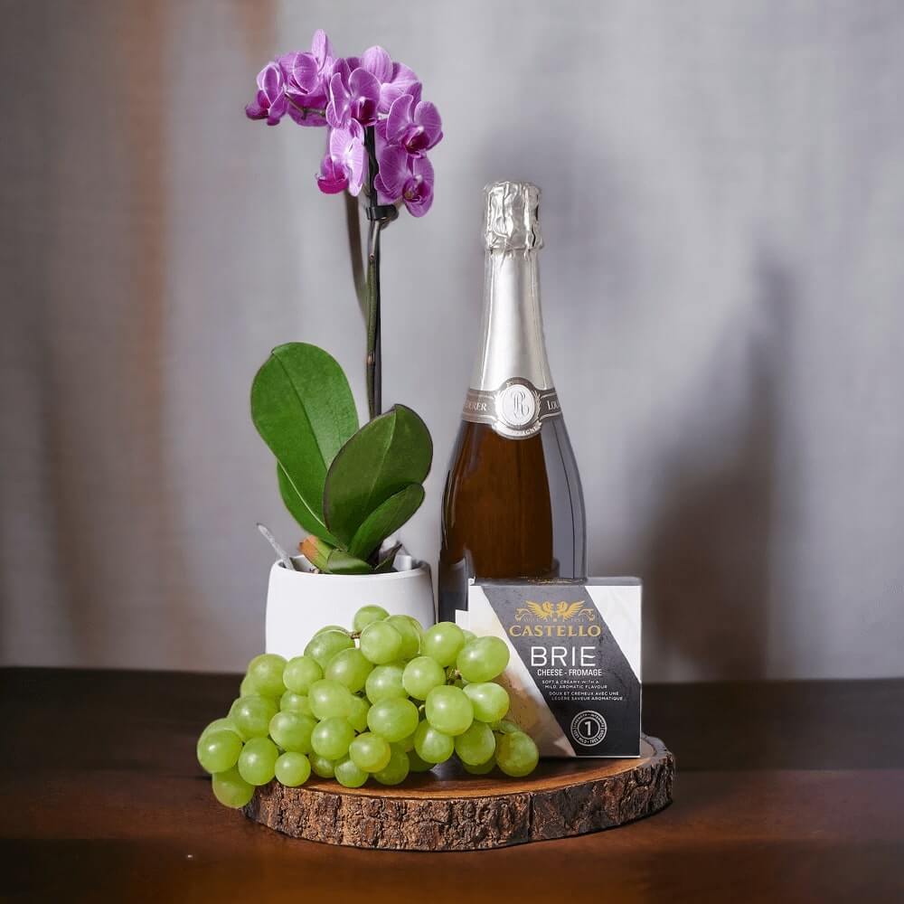 Sparkling Wine &amp; Orchid Gift Board