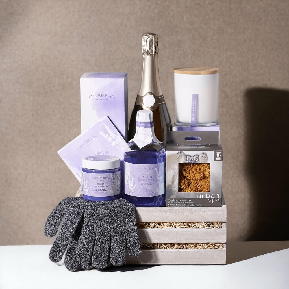 Sparkling Wine Spa Gift Crate