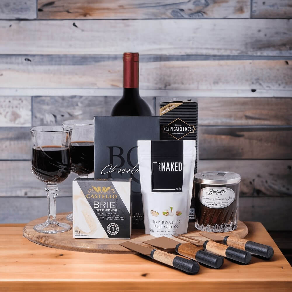 Superb Cheeseboard & Wine Gift Set
