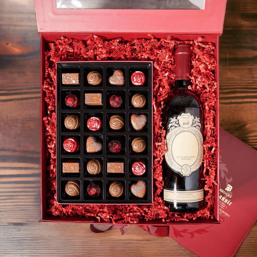 "Sweet Love" Wine & Chocolate Gift Set