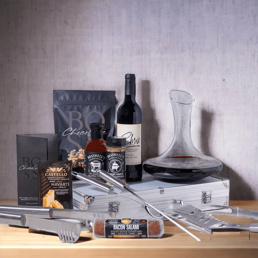 The BBQ Master's Gift Basket with Wine