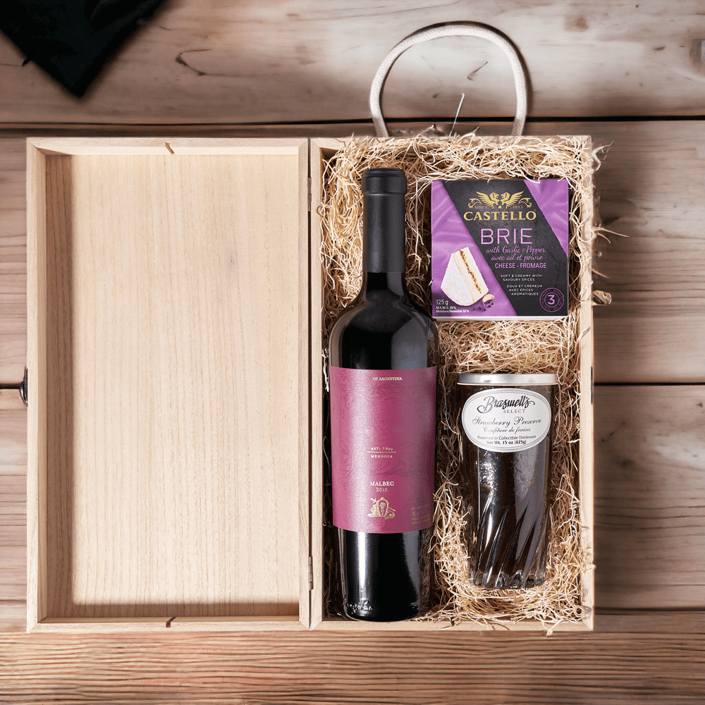 Wine &amp; Cheese Gift Box