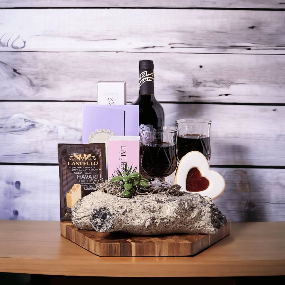 Wine, Chocolate, & Cheese for Two Gift Set