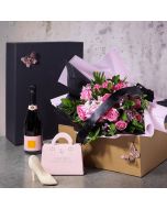 Bubbly, Chocolates, & Flowers Gift Set