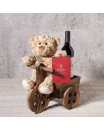 Plush & Wine Gift Cart